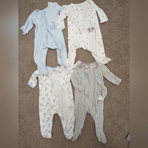 4- piece one piece footies for a baby 6 months old.